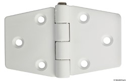 Reinforced nylon hinge, white 98x65 mm 